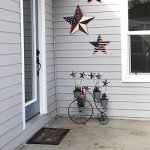 Set of 6 Metal American Star Garden Stakes