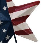 Set of 6 Metal American Star Garden Stakes