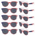 Bulk 90s Style American Flag Sunglasses (10-Pack)