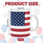 Patriotic Ceramic Mugs - 4th of July Set