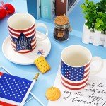 Patriotic Ceramic Mugs - 4th of July Set