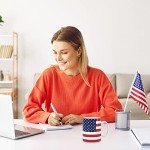 Patriotic Ceramic Mugs - 4th of July Set