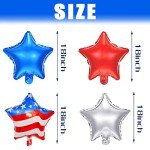 32PCS Red, White, and Blue Patriotic Balloons