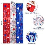 Red, White & Blue Foil Fringe Curtains – 2 Pack