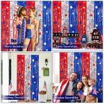 Red, White & Blue Foil Fringe Curtains – 2 Pack