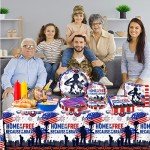 Patriotic Veterans Day Tableware Set, 82 Pieces