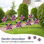 12-Pack American Flag Wind Spinners for Outdoors