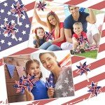 12-Pack American Flag Wind Spinners for Outdoors
