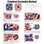 12-Pack American Flag Wind Spinners for Outdoors