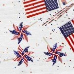 12-Pack American Flag Wind Spinners for Outdoors