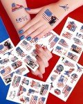Veterans Day Patriotic Temporary Tattoo Stickers Set