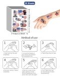 Veterans Day Patriotic Temporary Tattoo Stickers Set