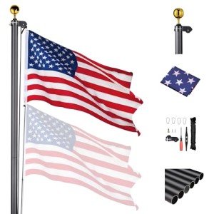 30Ft Heavy Duty Aluminum Flag Pole Kit