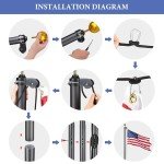 30Ft Heavy Duty Aluminum Flag Pole Kit