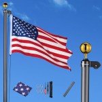 30Ft Heavy Duty Aluminum Flag Pole Kit