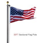 30Ft Heavy Duty Aluminum Flag Pole Kit
