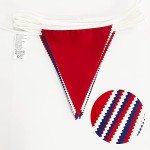 32ft Red, White, and Blue Pennant Banner Decor