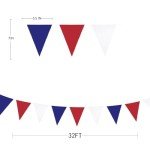 32ft Red, White, and Blue Pennant Banner Decor