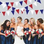32ft Red, White, and Blue Pennant Banner Decor