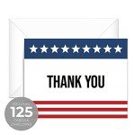 American Thank You Greeting Cards - 125 Pack