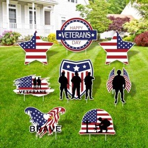 Veterans Day Yard Signs – 8 Piece Set