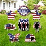 Veterans Day Yard Signs – 8 Piece Set