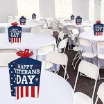 Veterans Day Patriotic Table Decorations - 10 Count
