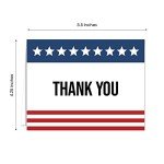 American Thank You Greeting Cards - 125 Pack