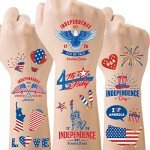 60 Patriotic Temporary Tattoos for Independence Day