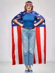 USA Flag Cape with Retro Sunglasses & Headband