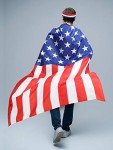 USA Flag Cape with Retro Sunglasses & Headband