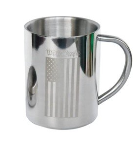 USA Flag Double-Wall Coffee Mug - 14 oz