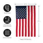 Heavy Duty American Flag - 44"x28" Outdoor