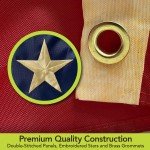 Patriotic Tea Stained Embroidered Bunting Banner