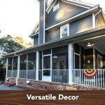 Patriotic Tea Stained Embroidered Bunting Banner