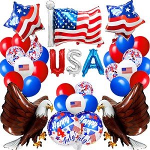 36-Piece Patriotic 4th of July Balloon Set