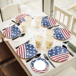 72-Piece Patriotic Party Plates Set for Holidays