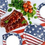 72-Piece Patriotic Party Plates Set for Holidays