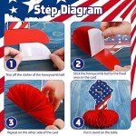 9-Piece 4th of July Patriotic Table Decorations