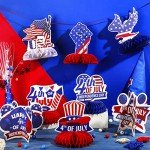 9-Piece 4th of July Patriotic Table Decorations