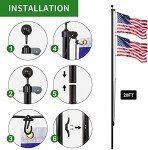 20 FT Heavy Duty In-Ground Flagpole Kit