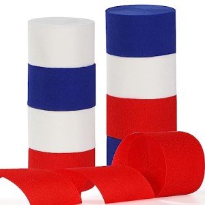 Fourth of July Patriotic Party Streamers - 9 Rolls