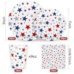 96-Piece Patriotic Party Tableware Set for Holidays