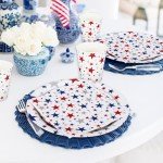 96-Piece Patriotic Party Tableware Set for Holidays