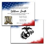 Personalized Military Deployment Party Invitations with Envelopes