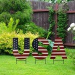 USA Metal Yard Sign for Patriotic Outdoor Decor