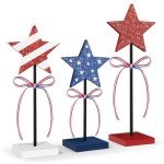 Rustic Wooden Star Set for Patriotic Decor