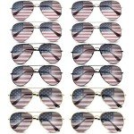 12 Pack American Flag Sunglasses for Holidays