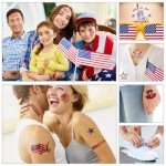 10 Sheets 4th of July Patriotic Temporary Tattoos
