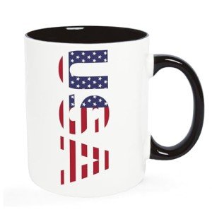 Funny Patriotic Coffee Mug - American Flag Design